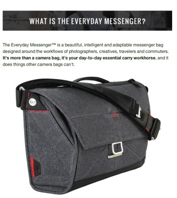 Camera Bag Doubling As Everyday Messenger Wins