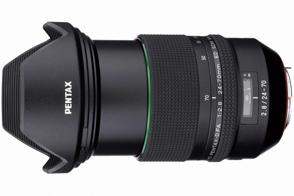 HD PENTAX-D FA 24-70mm F2.8ED SDM WR at 70mm setting, with hood attached