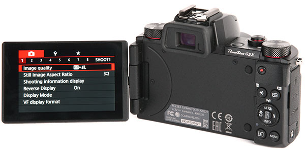 The 3" screen is touch sensitive and fully articulated