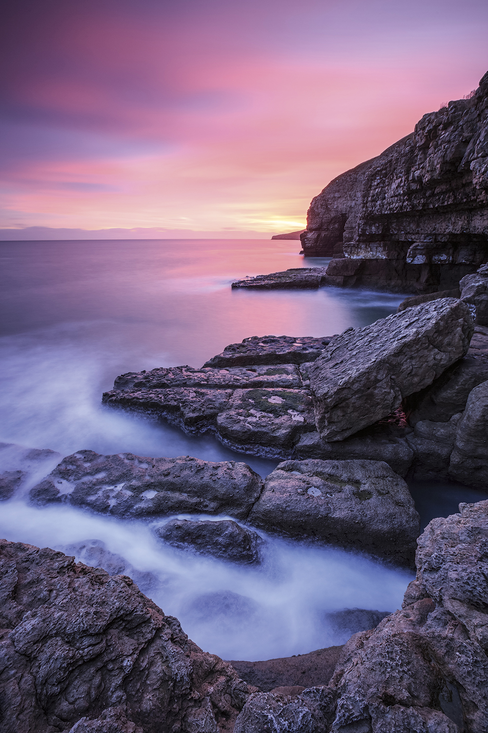 Dancing-Ledge sunset,-Mark-Bauer-2