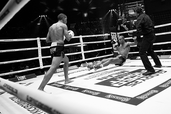 Image Name: Falling Kickboxer Copyright: Mark Fulinara, USA, Winner, National Award, 2016 Sony World Photography Awards