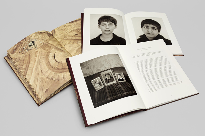Spread from the photobook Erasure by Fazal Sheikh