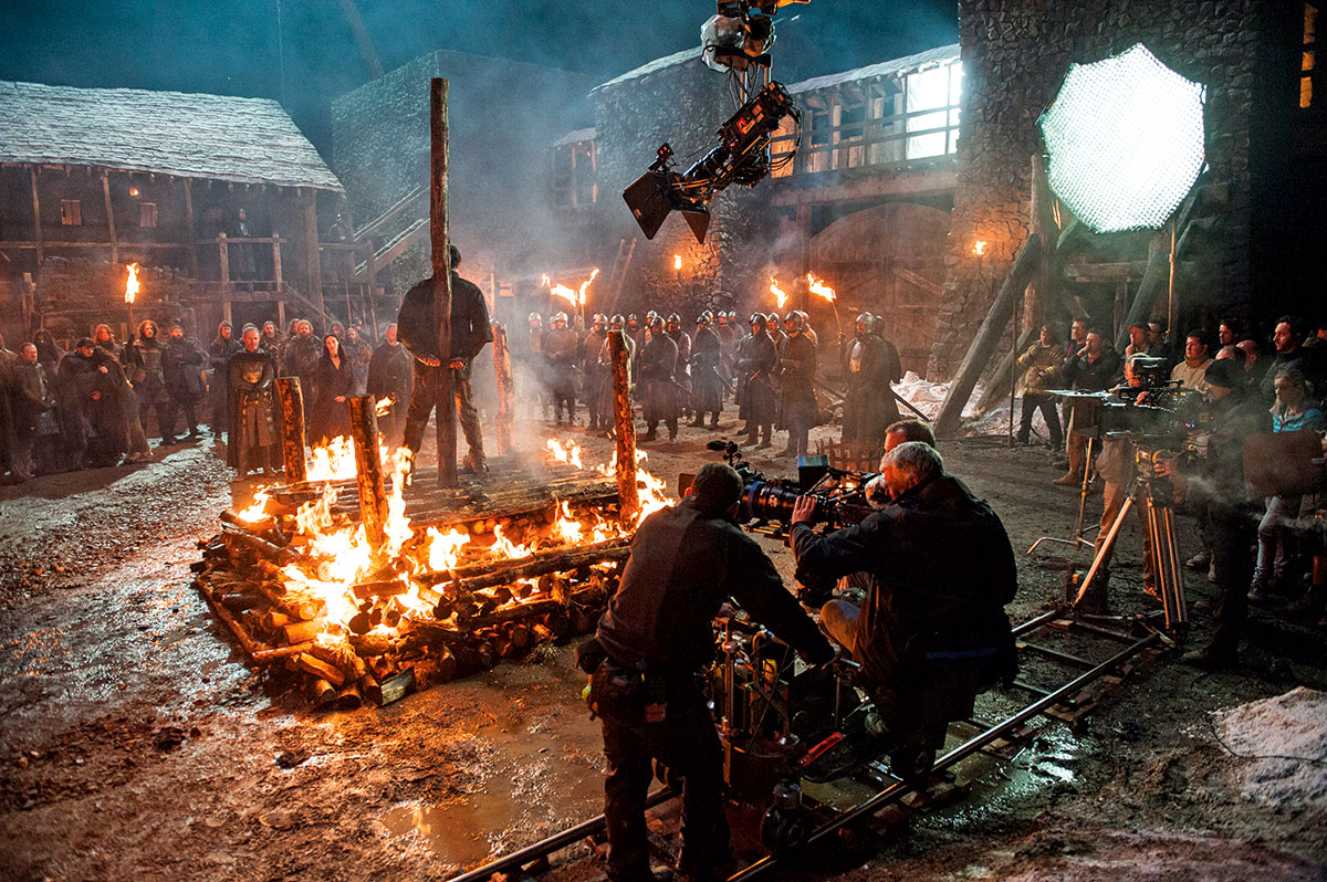 ‘B’ camera filming at Castle Black for the first episode of season five