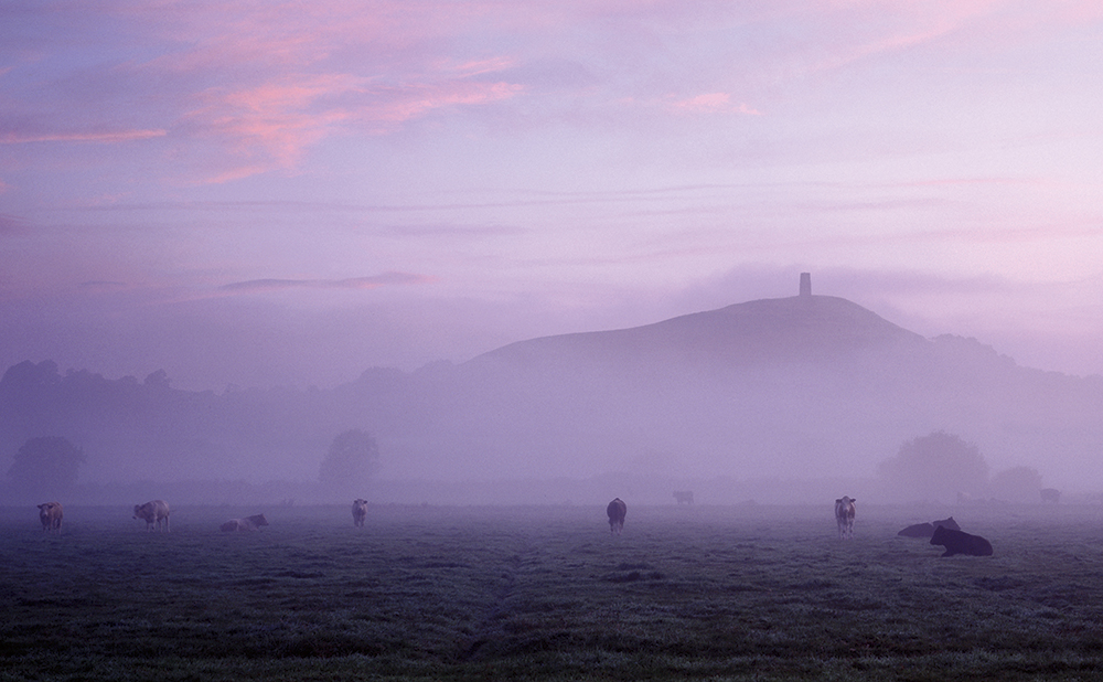 Jeremy Walker Glastonbury Tor low lying fields