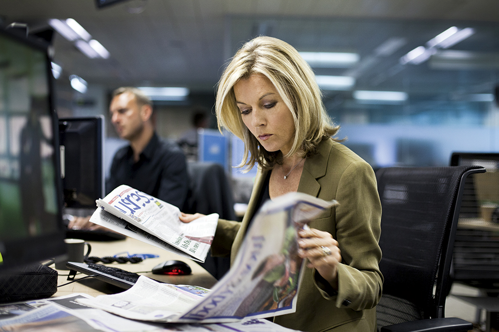 Harry Borden Mary Nightingale at her desk