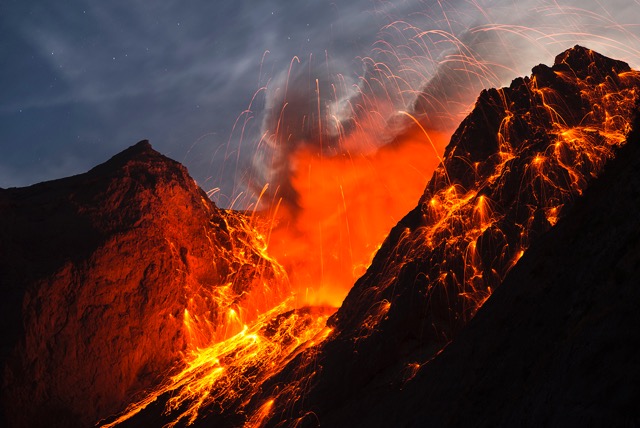 Volcano eruption