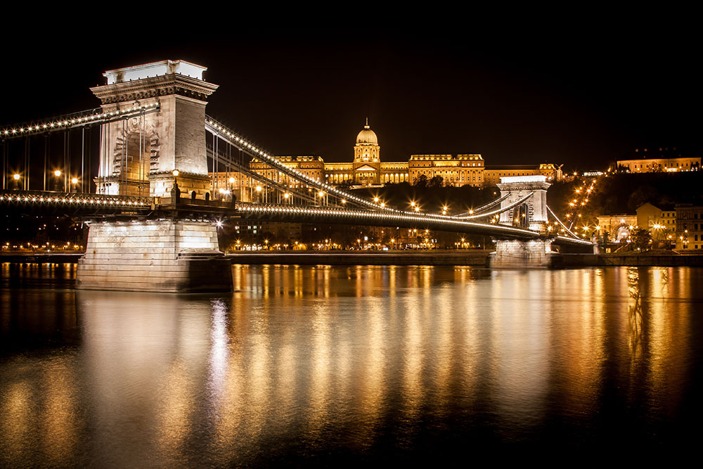 Matt Parry lit bridge