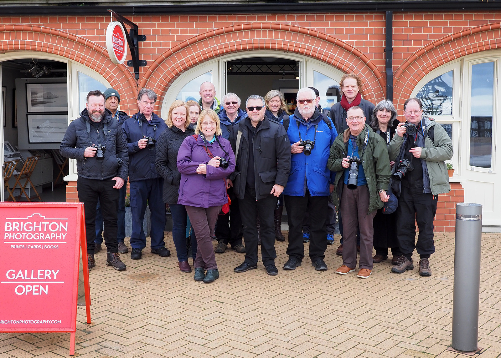 The attendees of the AP/Olympus Brighton Photowalk, with AP Editor Nigel Atherton