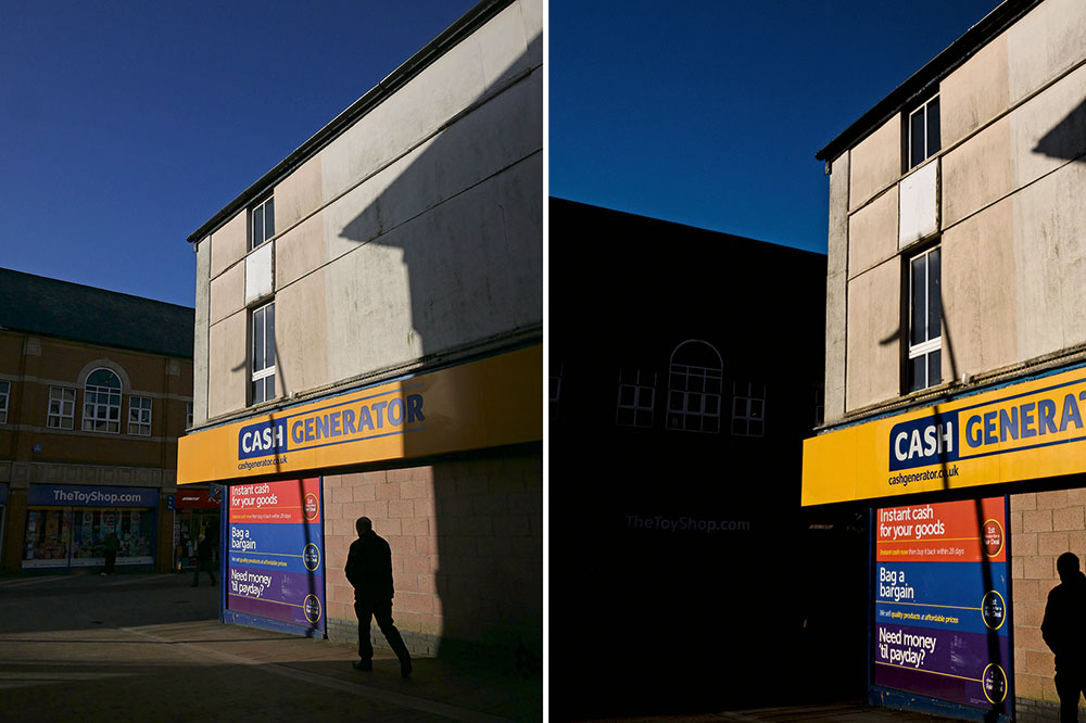 Post-production before after