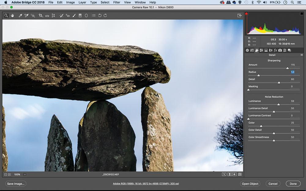 Settings for landscapes and portraits