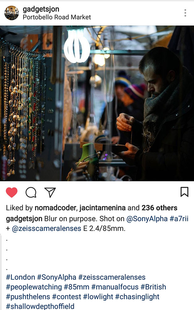 social media useful info in caption