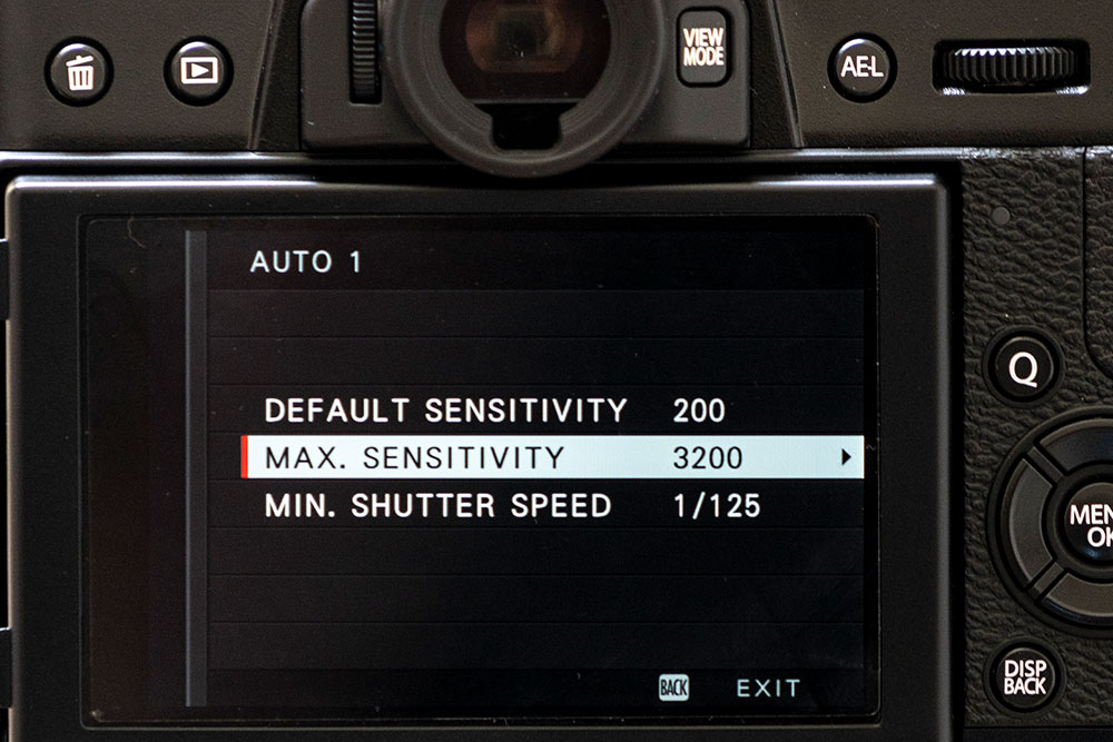 handheld sharpness Auto ISO
