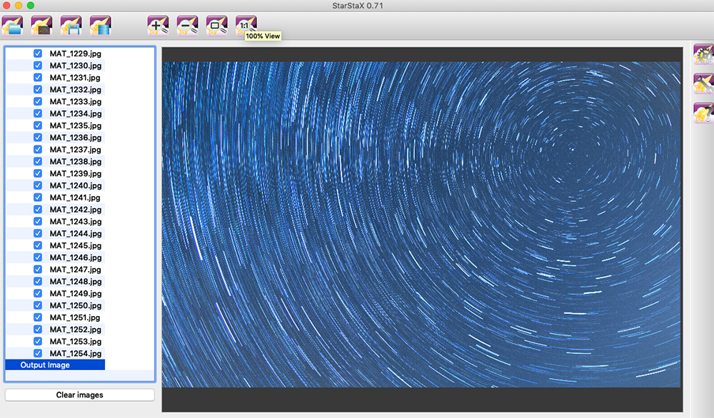 star trails StarStaX