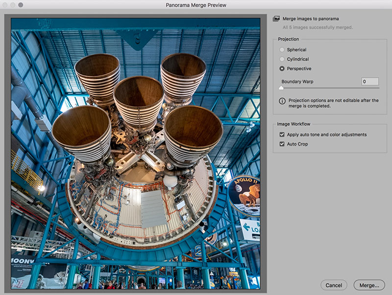 Panorama stitching architectural images