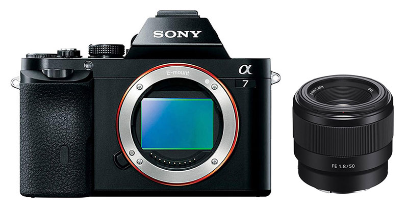 Sony Alpha 7 with lens