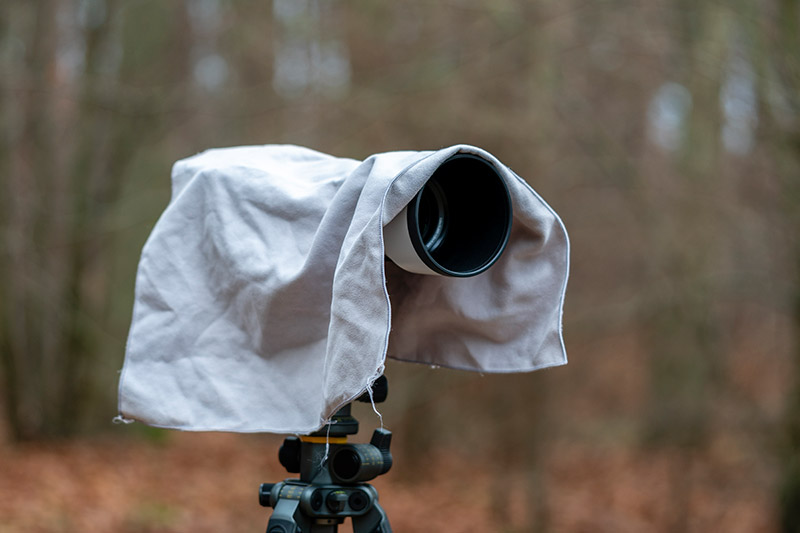 Winter shots covering camera