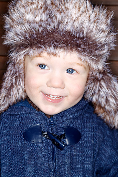 Winter shots use hats as focal point