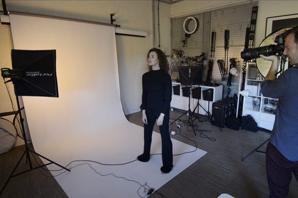 studio set-up in silhouette