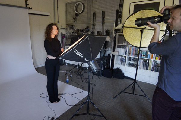 studio set-up under lighting