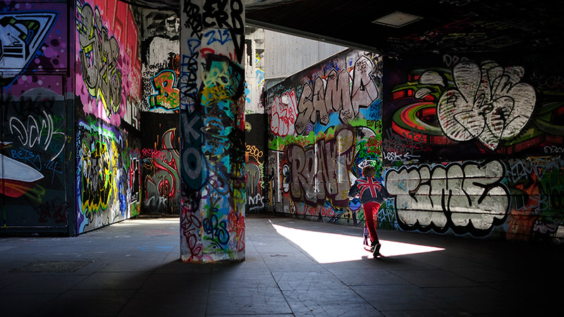 Nikon D700 graffiti park boy
