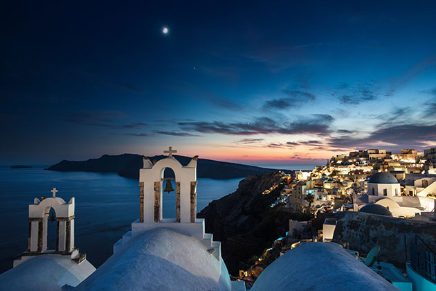 Lunar photography Santorini