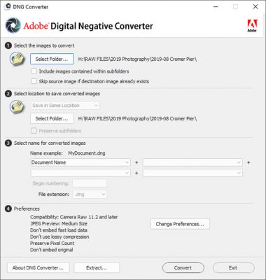 Archiving Adobe DNG Converter