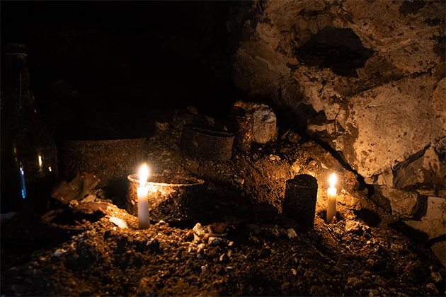WW1 graffiti equipment found in the tunnels