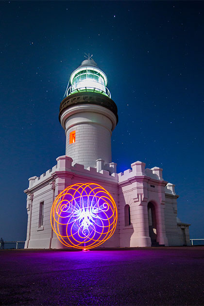 Light painting Rod Evans
