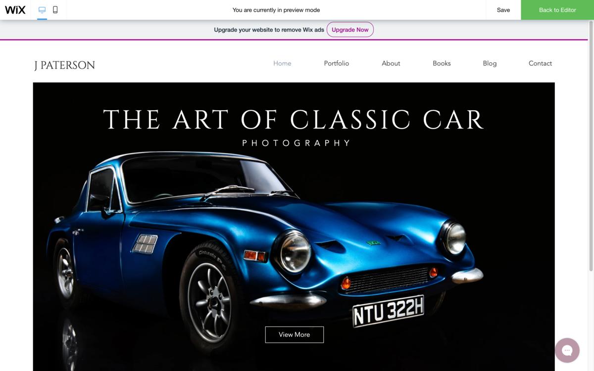 Wix offers over 500 drag-and-drop templates to choose from - build your own photography website