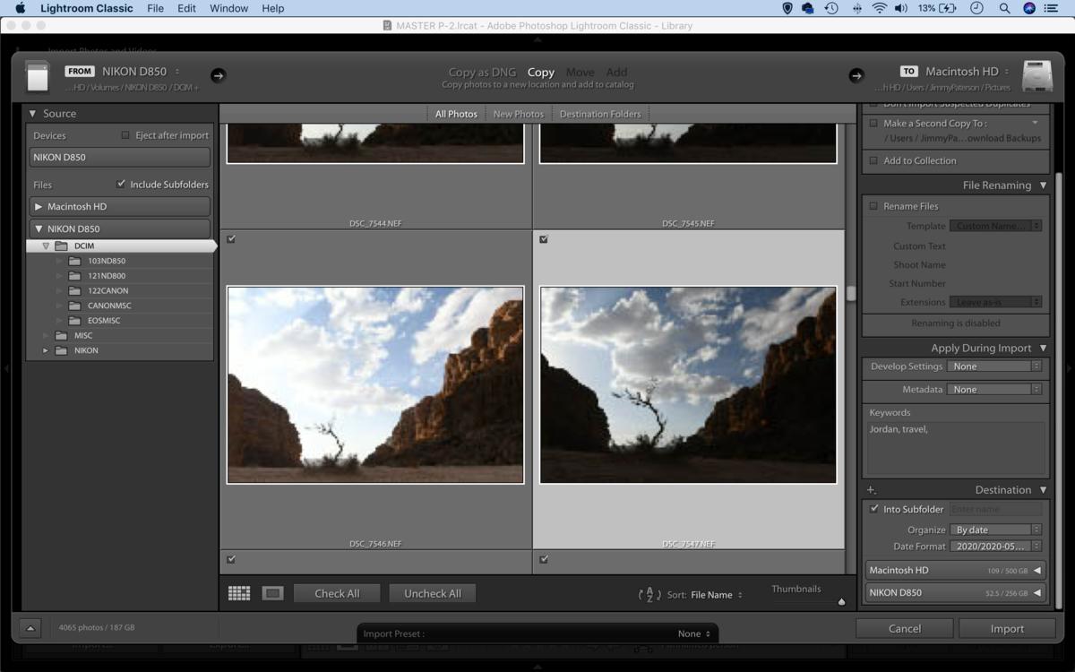 Lightroom’s Import dialog lets you add keywords and create collections while you import new images - lightroom workflow