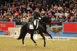 Carl Hester riding Uthopia at Olympia Horse Show 2011