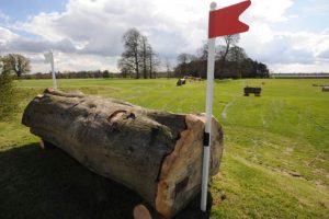 Badminton Horse Trials 2013 - big log into quarry