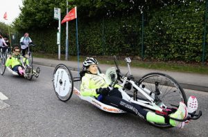 Claire Lomas Sets Off On 400-mile Hand-cycle Challenge