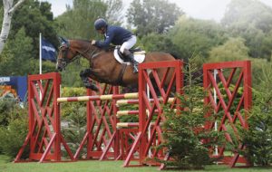 Geoff Billington riding Uppercut 11 at Royal Internaional Horse Show at Hickstead