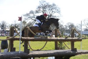 LucyJackson and Animator II clear the footbridge at Badminton Horse Trials