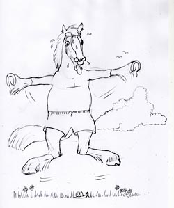 Hovis star jump cartoon Cartoon of Hovis doing a star jump