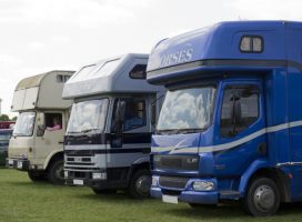 Horseboxes at a show