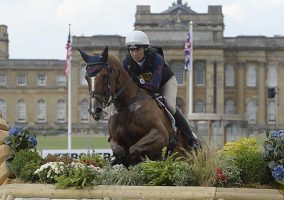 Aoife Clark riding FENYAS ELEGANCE in the CCI during the Cross Country phase of The Fidelity Blenheim Palace International Horse Trials, near Woodstock in the UK on 14 September 2013