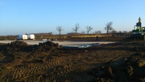 Lauren Shannon's yard and arena in progress