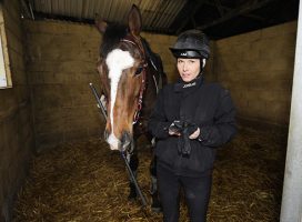 Lucy Bridgwater at home with The Giant Bolster