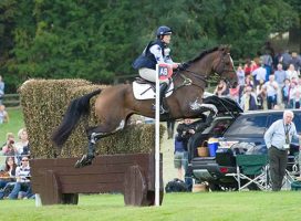 Sophie Jenman and Geronimo jumping at Burghley Horse Trials 2013