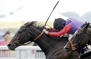 Estimate (left) holds Simenon (rt) to win the Gold Cup at Ascot pic Bill selwyn 20-6-13