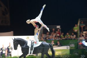 Joanne and Hannah Eccles take the pas de deux bronze, WEG 2014