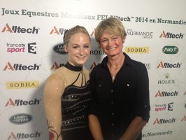 Lucy Phillips and her mother Elizabeth, WEG 2014