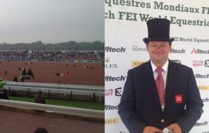 The driving cones arena at WEG 2014 and Brit Wilf Bowman-Ripley, who drove a clear round