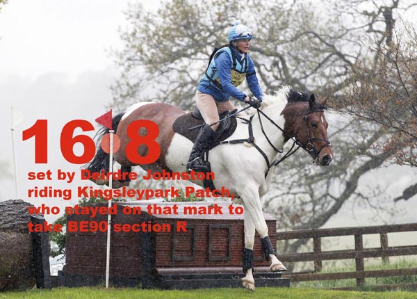 16.8, set by Deirdre Johnston riding Kingsleypark Patch