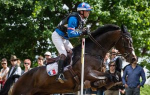 Photographie Eric KNOLL. Saumur 2015. CCI 3*. Equestrian Event. Eventing. Cross. Mathieu LEMOINE (FRA). BART L JO/JEM