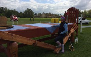 Nana Dalton walking the Badminton cross-country course