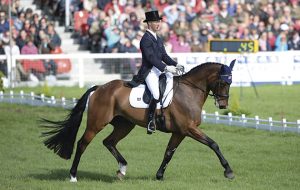 Clark Montgomery (USA) riding Loughan Glen during the Dressage at the Badminton Horse Trials Gloucestershire, UK, 7-11th May, 2014