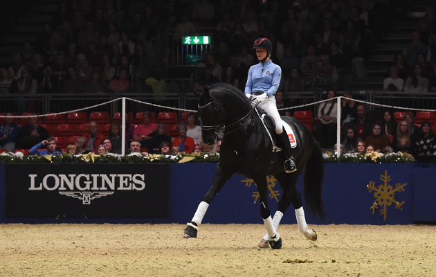 Laura Tomlinson Materclass at The London International Horse Show 2015 at Olympia, London , UK on 15th December 2015